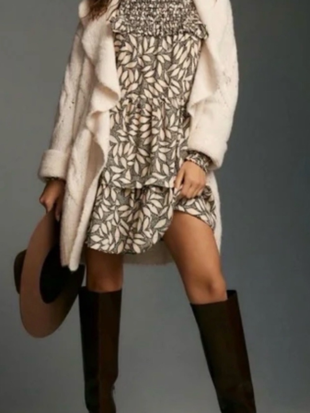 Cozy Cream by Anthropologie Open-Front Cable Knit Women's Cardigan - Picture 3 of 8